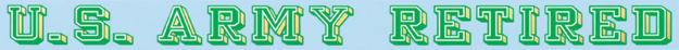 Mylar Decal - Army Retired Window Strip