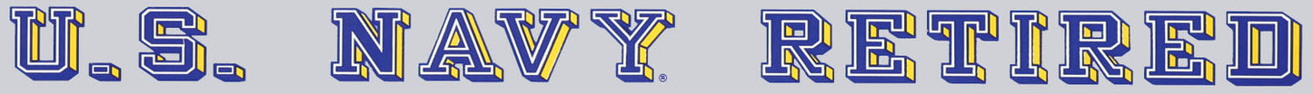 Mylar Decal - Navy Retired Window Strip