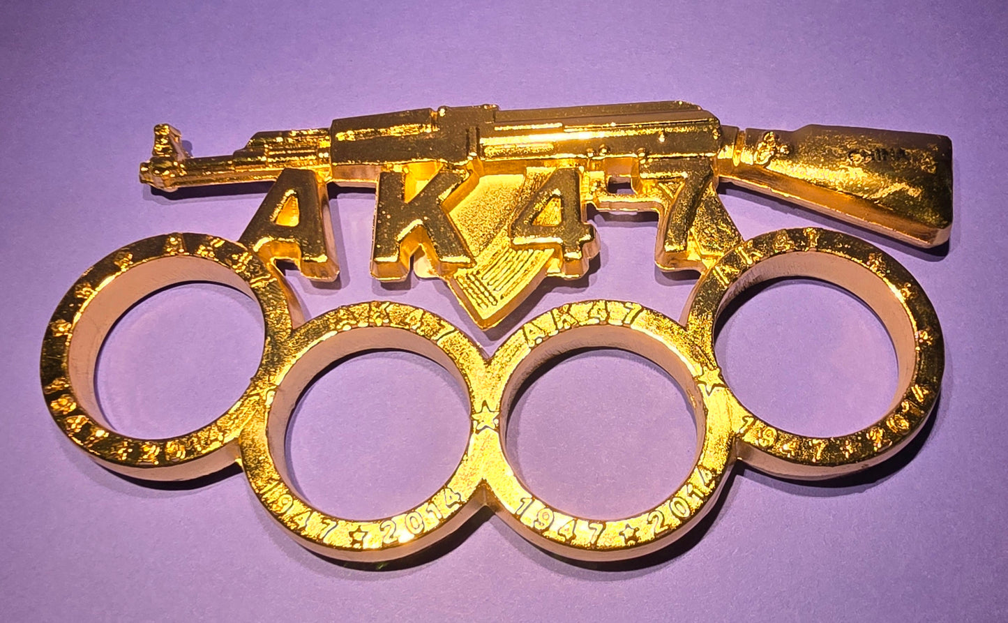 GOLD AK47 BRASS KNUCKLES