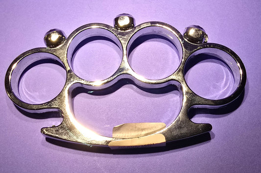 SILVER SKULL BRASS KNUCKLES