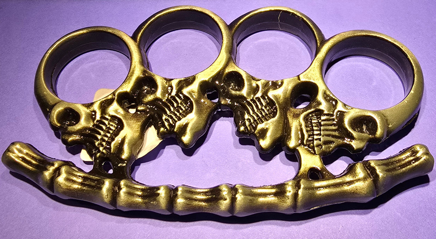GOLD SKULL BRASS KNUCKLES