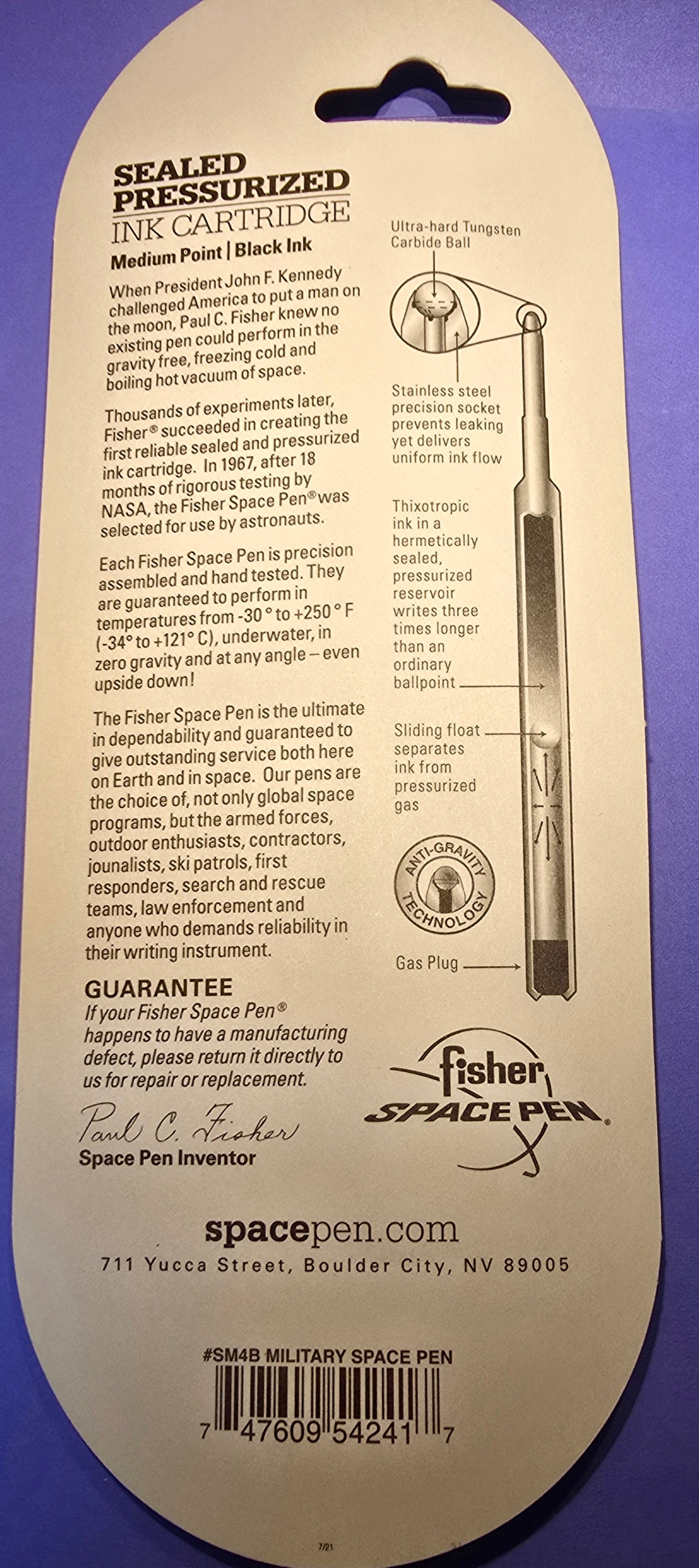 Black Cap-O-Matic Space Pen