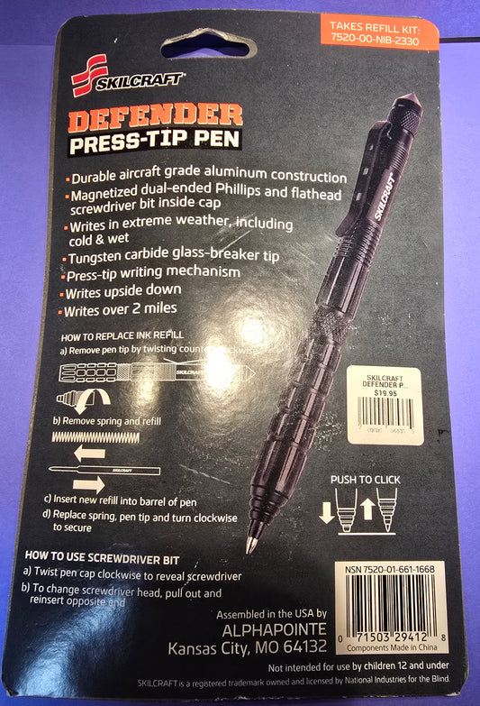 Skilcraft Defender Press-Tip Pen