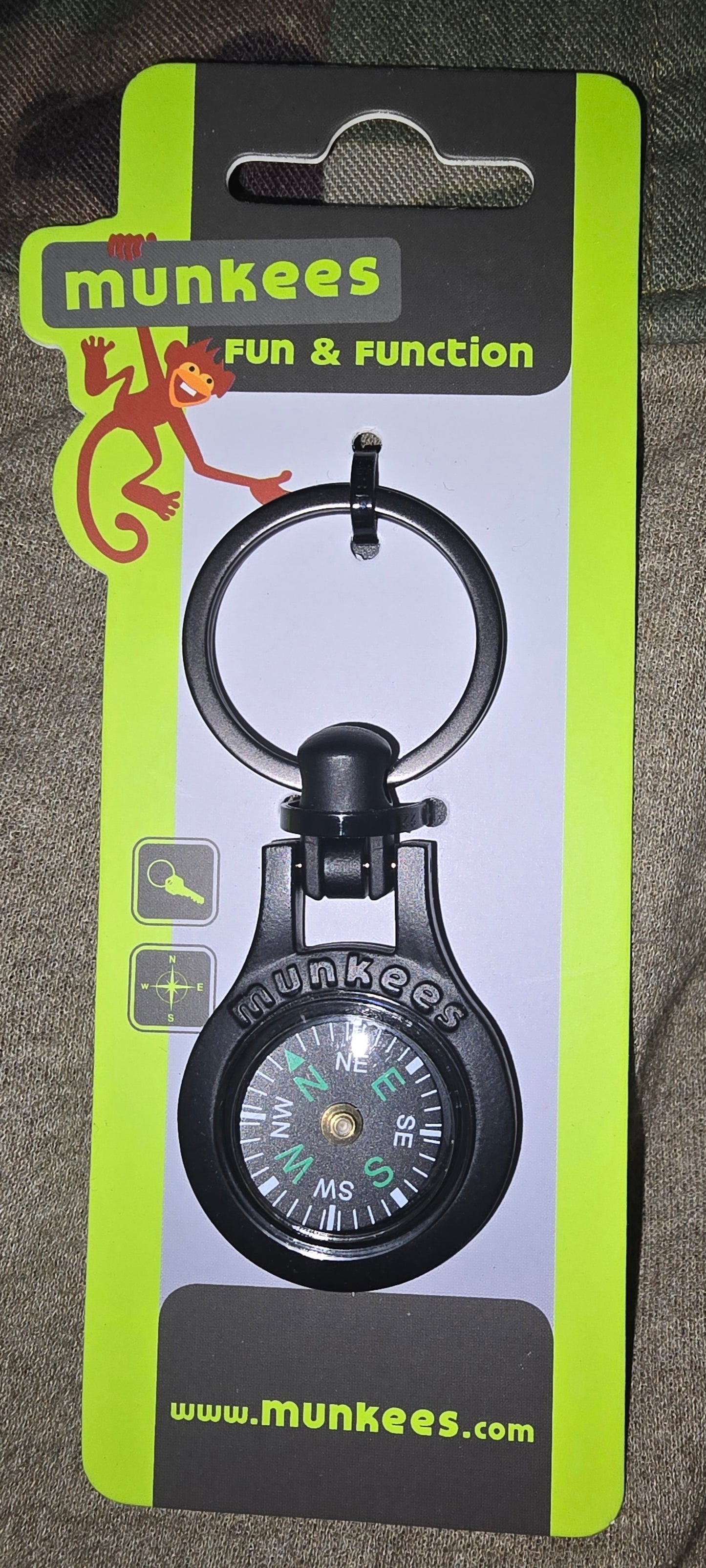 Munkees Keychain Compass