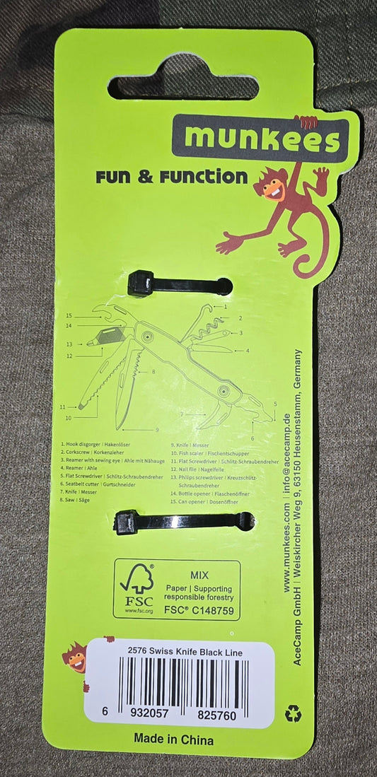 Munkees Swiss Knife Black Line