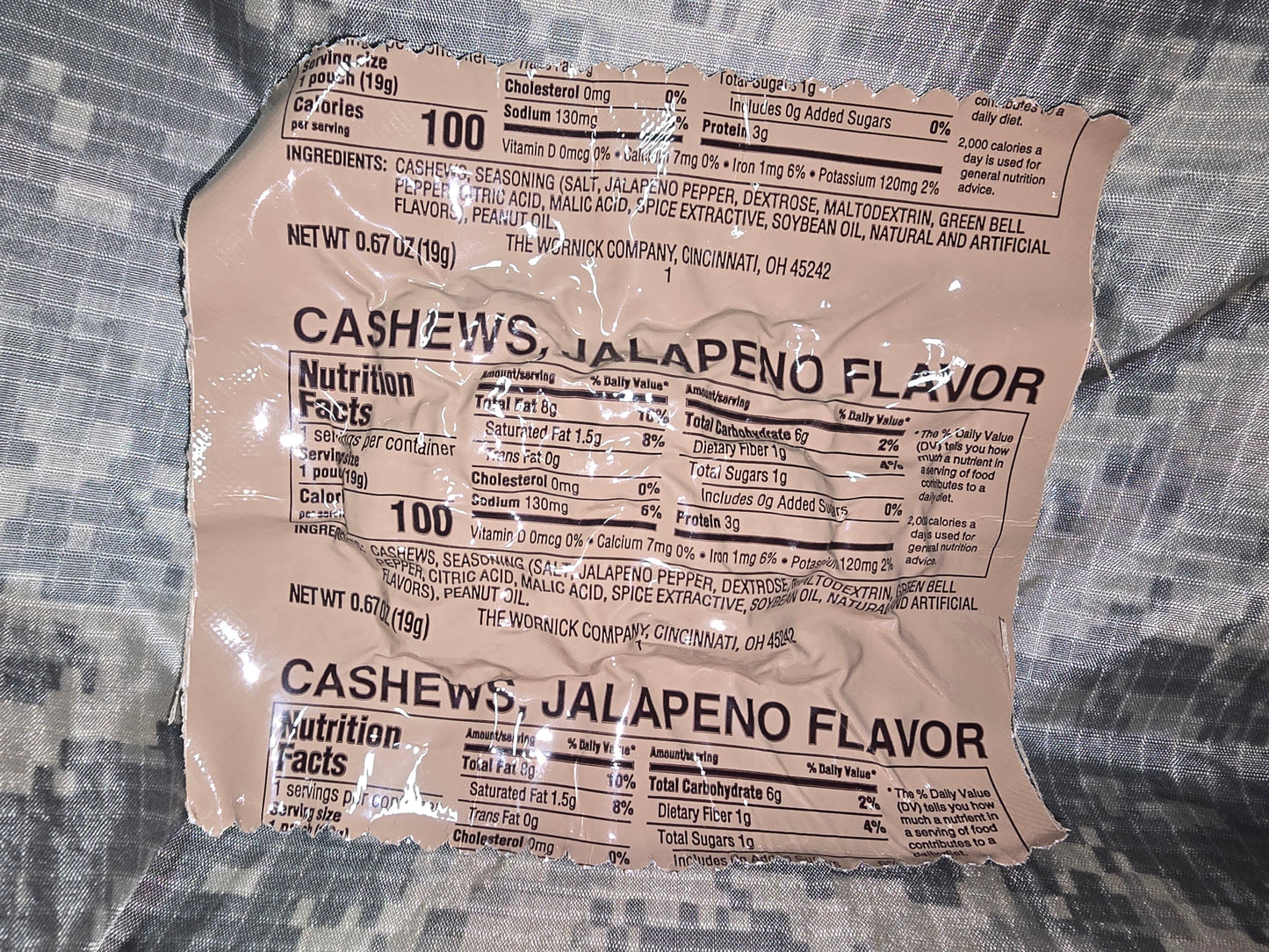 Military MRE Jalapeno Cashew