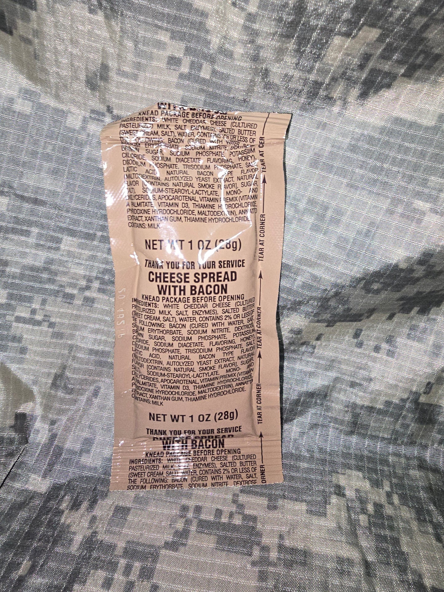 Military MRE Cheese Spread w/ Bacon