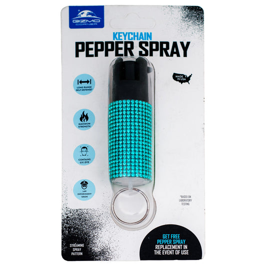 Bling it on Keychain Pepper Spray with Stylish Rhinestone Design