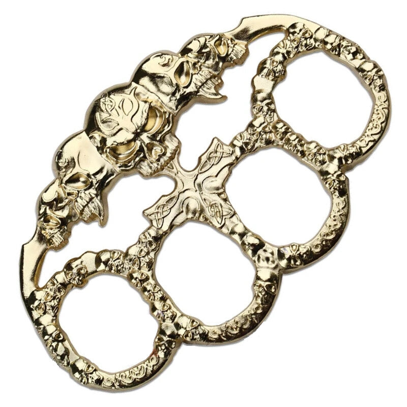 GOLD SKULLS BRASS KNUCKLES