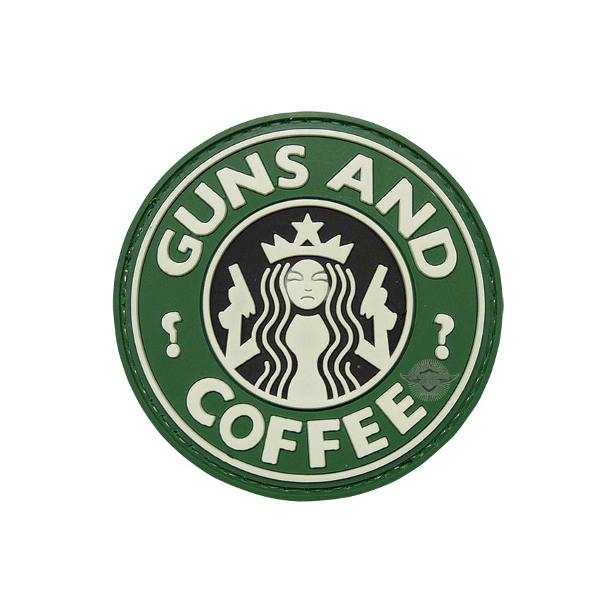 GUNS & COFFEE PVC MORALE PATCH