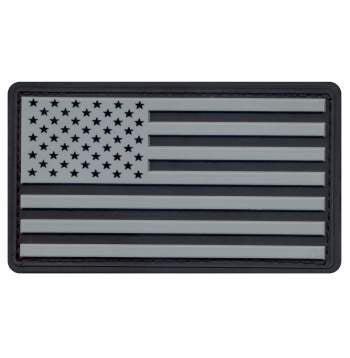 PVC US Flag Patch With Hook Back