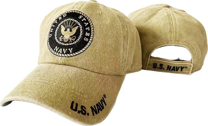 Navy Emblem Cap Subdue Khaki Color