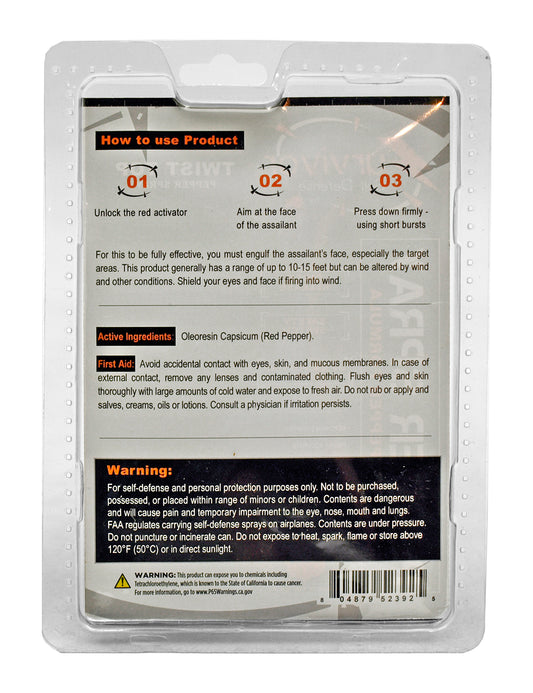 1/2 Ounce Survivor Self Defense Belt Clip Hard Case Pepper Spray Keychain - Lilac Lilly