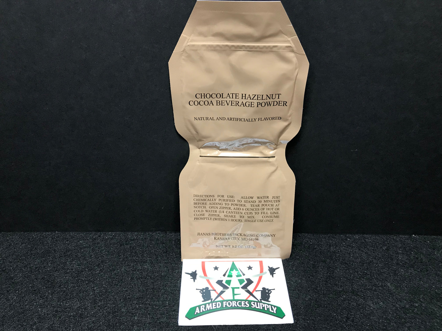 MILITARY MRE CHOCOLATE HAZELNUT COCOA BEVERAGE POWDER DRINK MIX