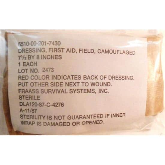 USGI CAMOFLAUGE FIELD DRESSING