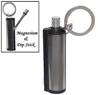 Outdoor Emergency Match Style Fire Starter With Compass & Keychain