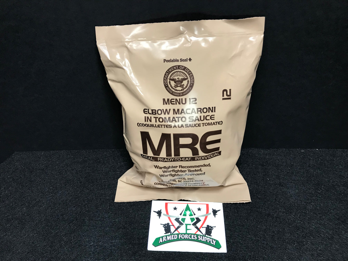 ELBOW MACARONI IN TOMATO SAUCE MRE