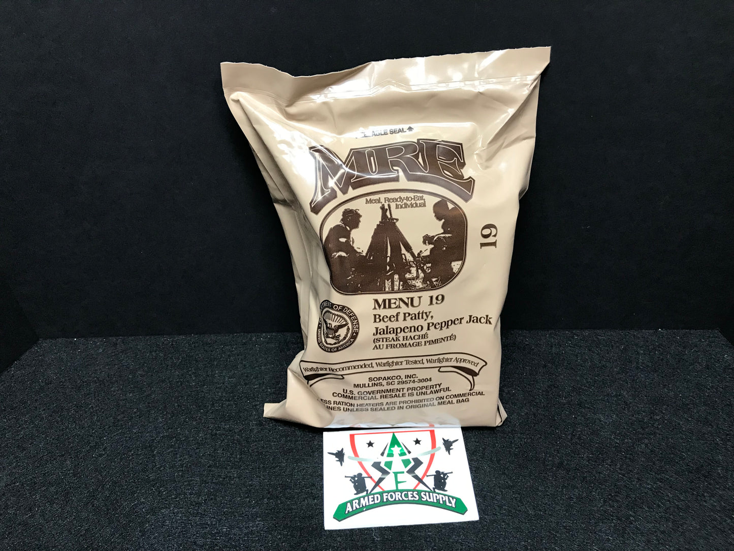 BEEF PATTY, JALAPENO PEPPER JACK MRE