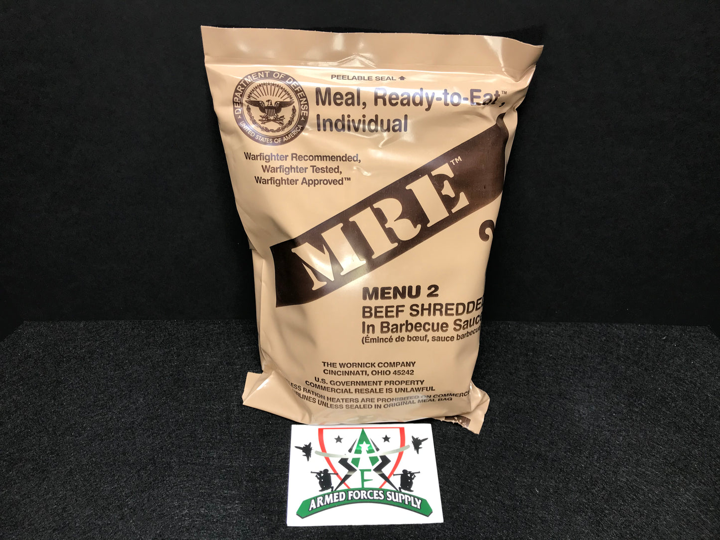 SHREDDED BEFF IN BBQ SAUCE MRE