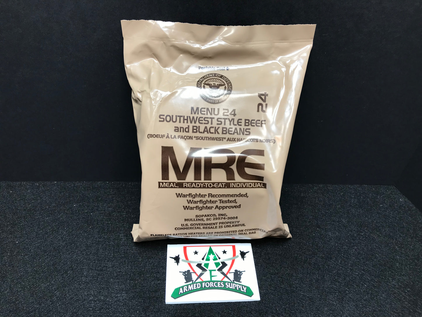 SOUTHWEST STYLE BEEF AND BLACK BEAN WITH SAUCE MRE