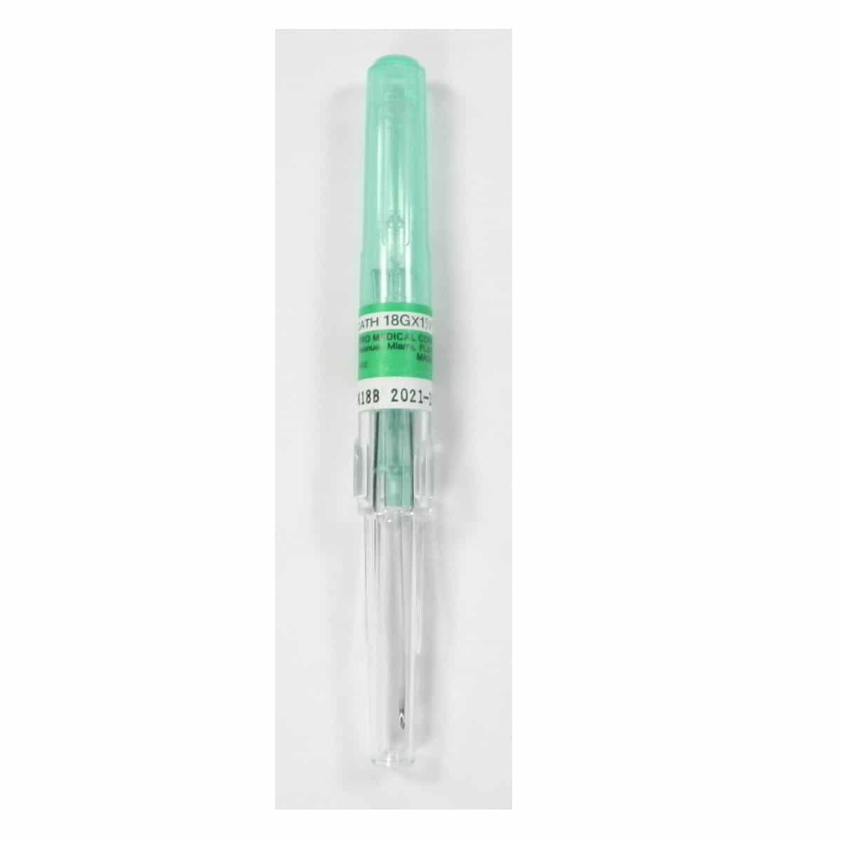 Safelet IV Catheter 18G X 1 1/4