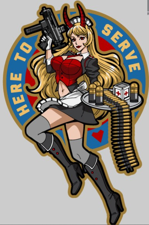 "HERE TO SERVE" ANIME MORALE PATCH