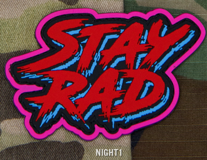 "STAY RAD" TEXT PVC MORALE PATCH