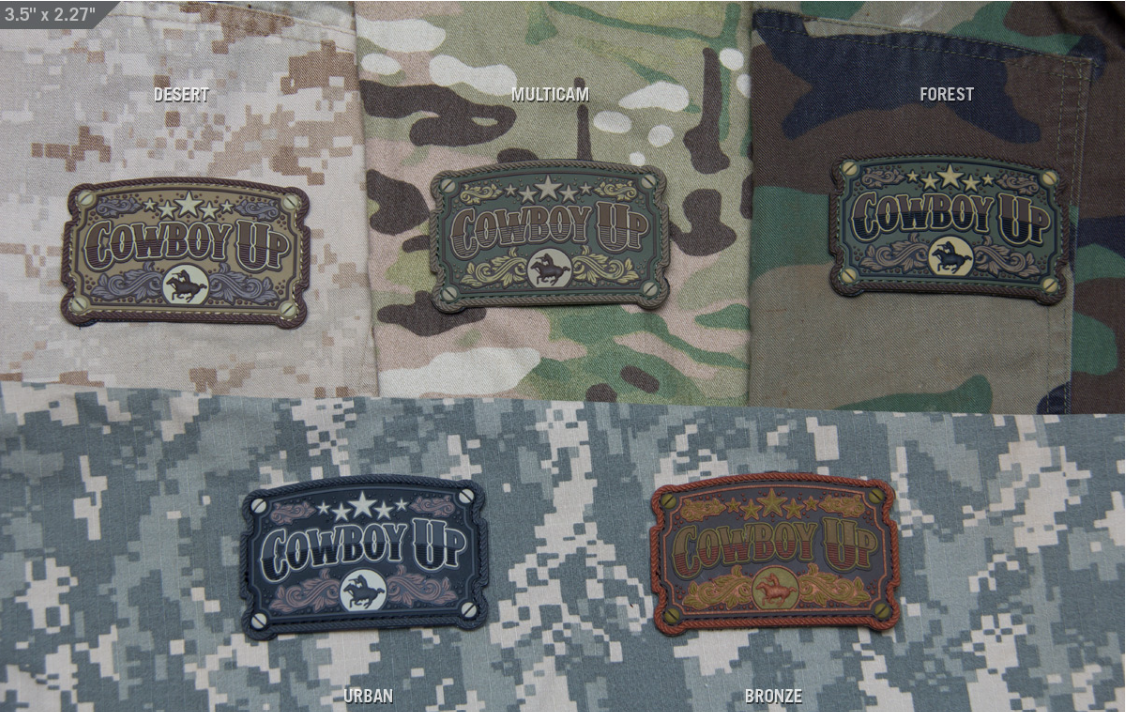 COWBOY UP PVC MORALE PATCH