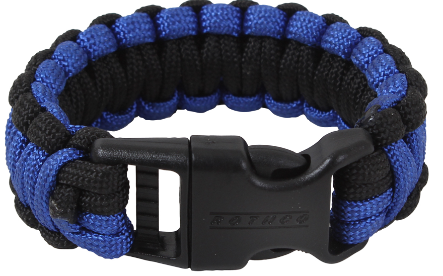 DELUXE THIN BLUE LINE PARACORD BRACELET