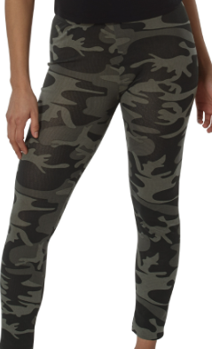 Womens Workout Performance Camo Leggings With Pockets