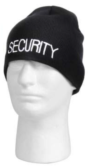 Embroidered Security Acrylic Skull Cap