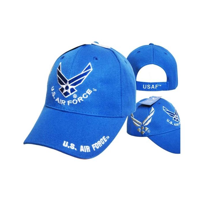 United States Air Force Hat Royal Blue Wings w/Shadow