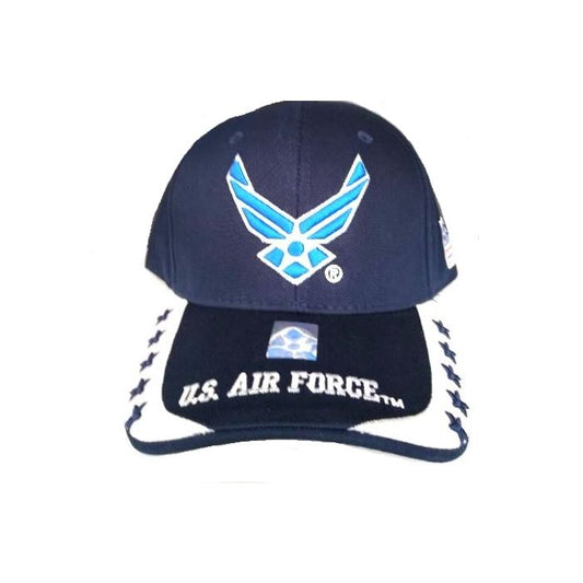 United States Air Force Wings w/Stars On Bill Hat