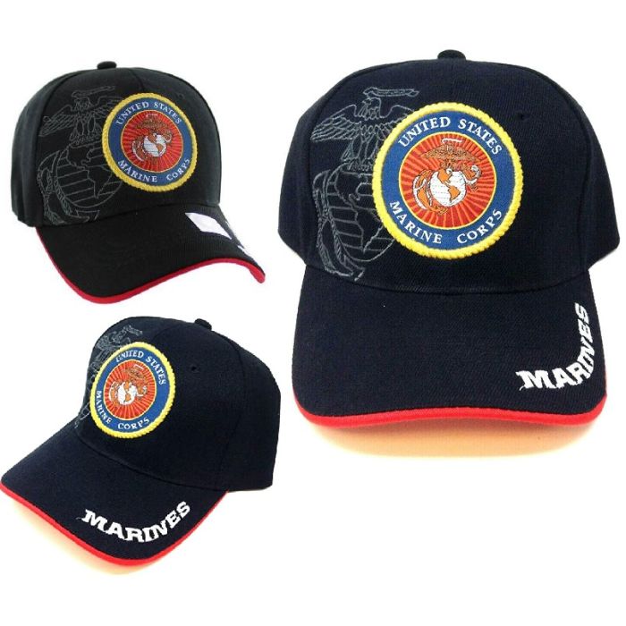 United States Marine Corps Hat- Woven Seal w/Shadow