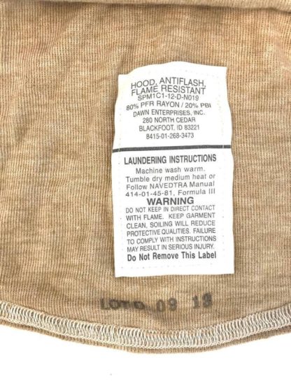 USGI PBI AntiFlash Flame Resistant Protective Hood