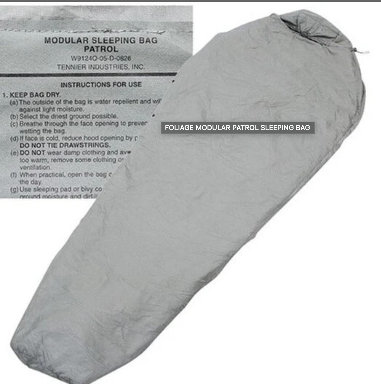 FOLIAGE MODULAR PATROL SLEEPING BAG