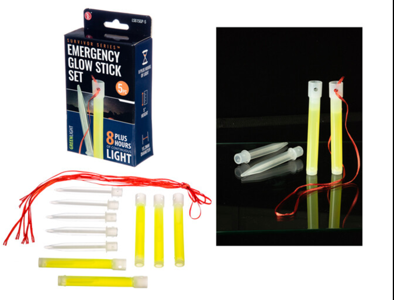 5PC EMERGENCY GLOW STICK SET