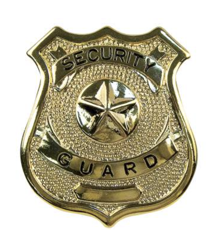 Gold Security Guard Badge