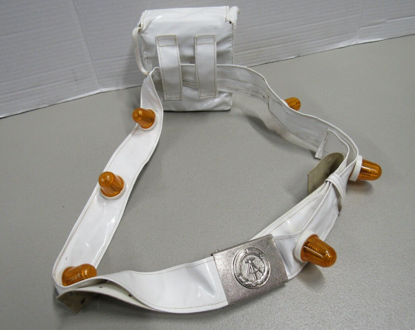 GERMAN MILITARY POLICE POLIZEI BELT W/ BUCKLE & LIGHTS