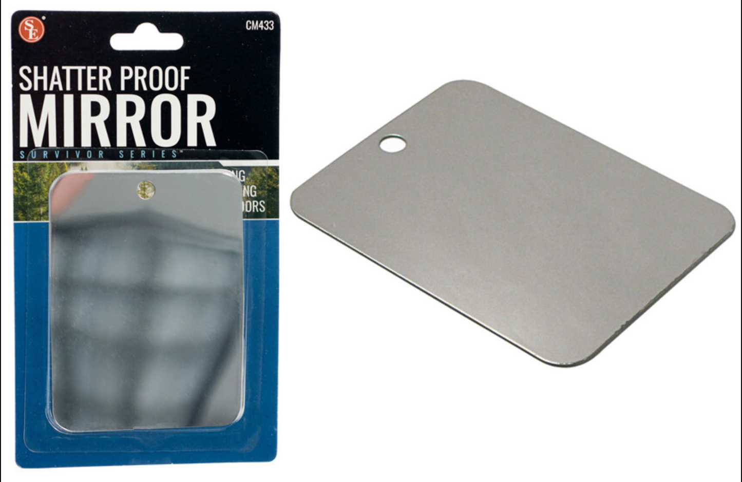 3" X 4" SHATTERPROOF SIGNALING MIRROR