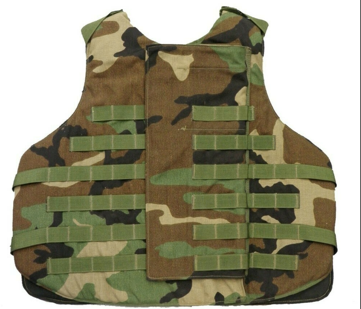 WOODLAND TRIFOLD FLAK VEST OTV PLATE CARRIER BODY ARMOR