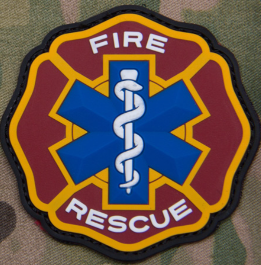 FIRE RESCUE PVC PATCH