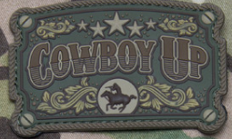 COWBOY UP PVC MORALE PATCH