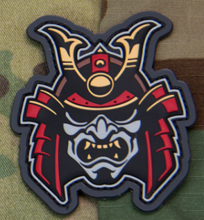 SAMURAI WARRIOR HEAD 1 PVC MORALE PATCH