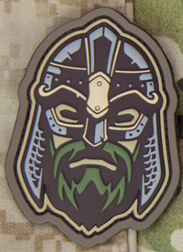 VIKING WARRIOR HEAD 2 PVC MORALE PATCH