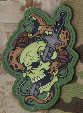 SKULL SNAKE 1 PVC MORALE PATCH