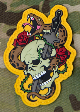 SKULL SNAKE 1 PVC MORALE PATCH
