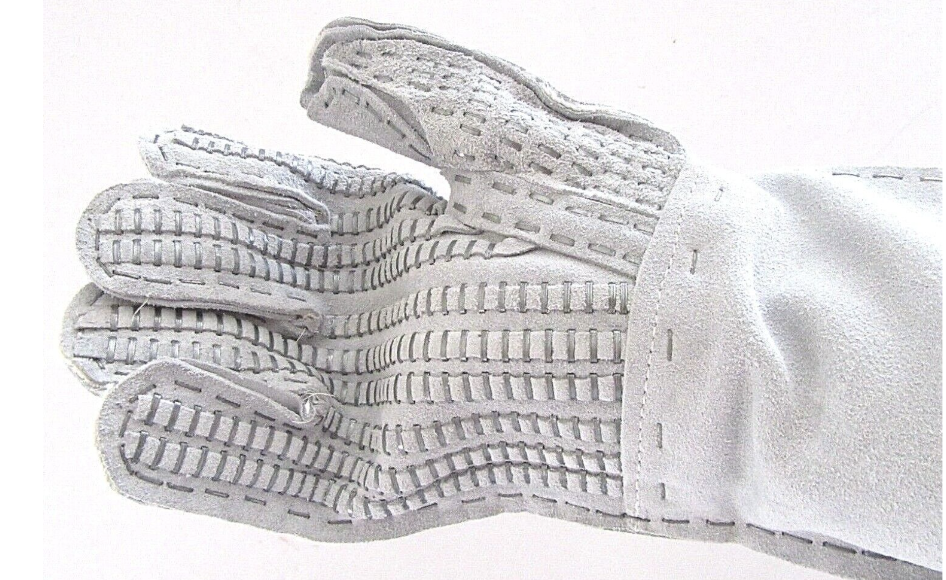 ARMY GRAY SUEDE GLOVES BARBED WIRE HANDLERS