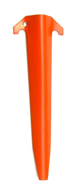 10 MILITARY HI-VIZ ORANGE 9" TENT STAKES ALUMINUM