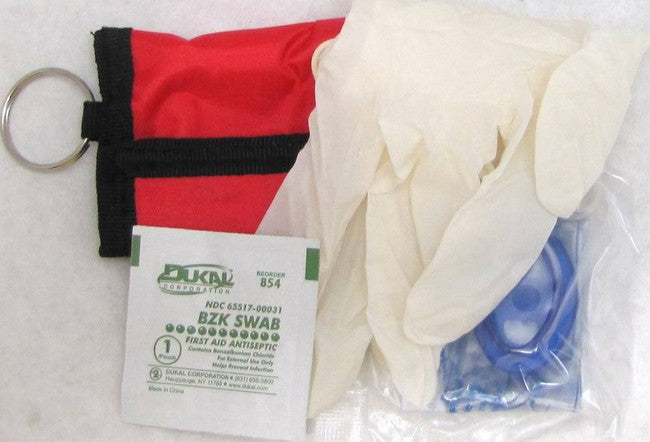 CPR MASK POUCH GLOVES & WIPES